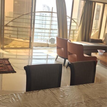 Living Room in 4 BHK Apartment at Lower Parel – for Rent