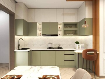 Kitchen in 3 BHK Builder Floor at Mahagun Mahagunpuram II, Lal Kuan – for Sale