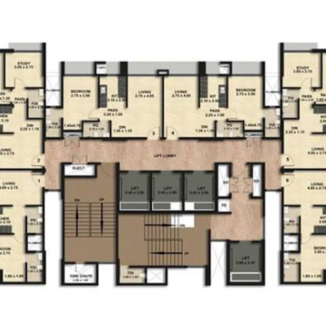 Floor Plan in 1 BHK Apartment at Sahyog Oshi, Oshiwara – for Rent