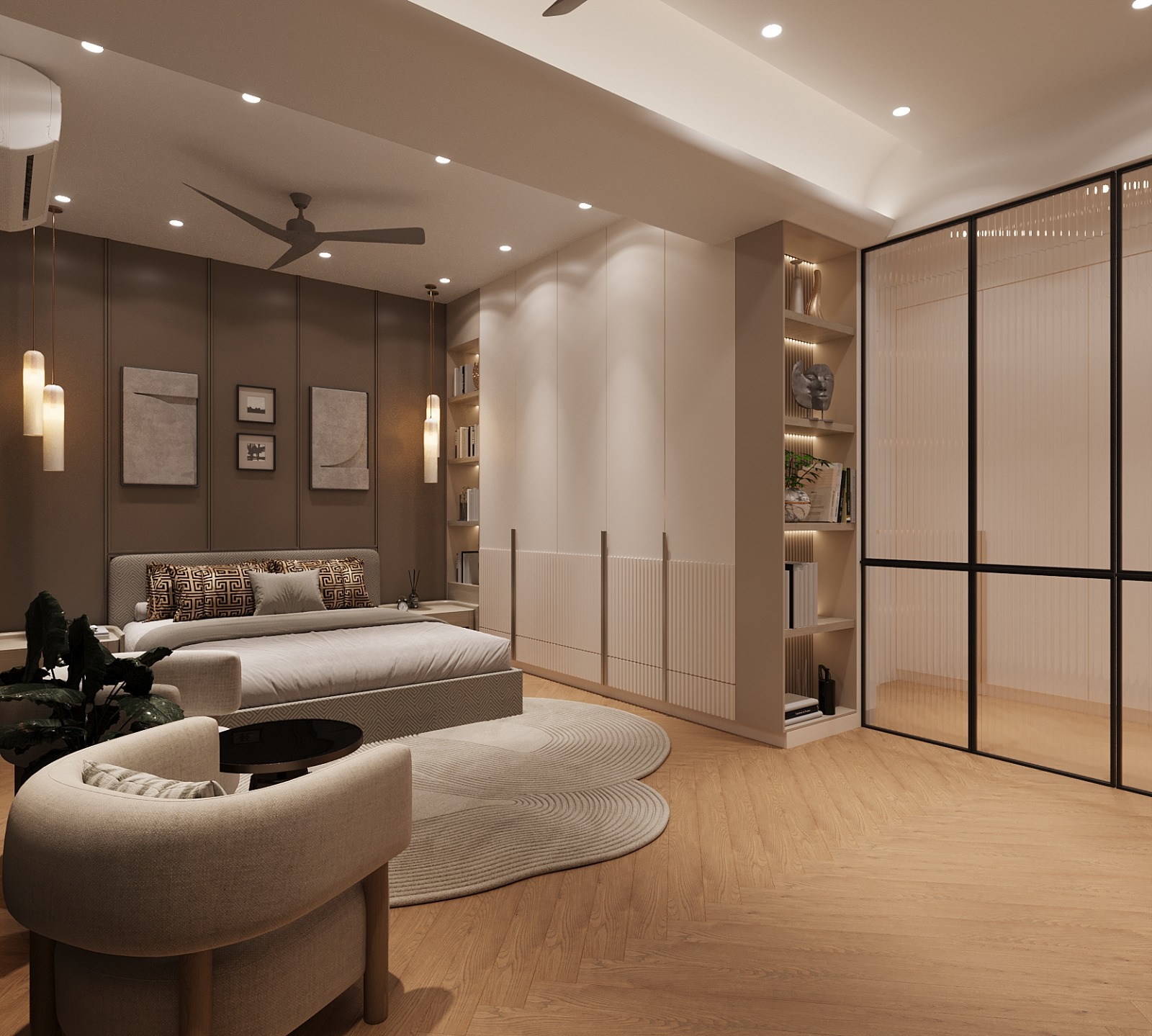 Living Room in 4 BHK Apartment at Acharat Baug, Santacruz West – for Sale