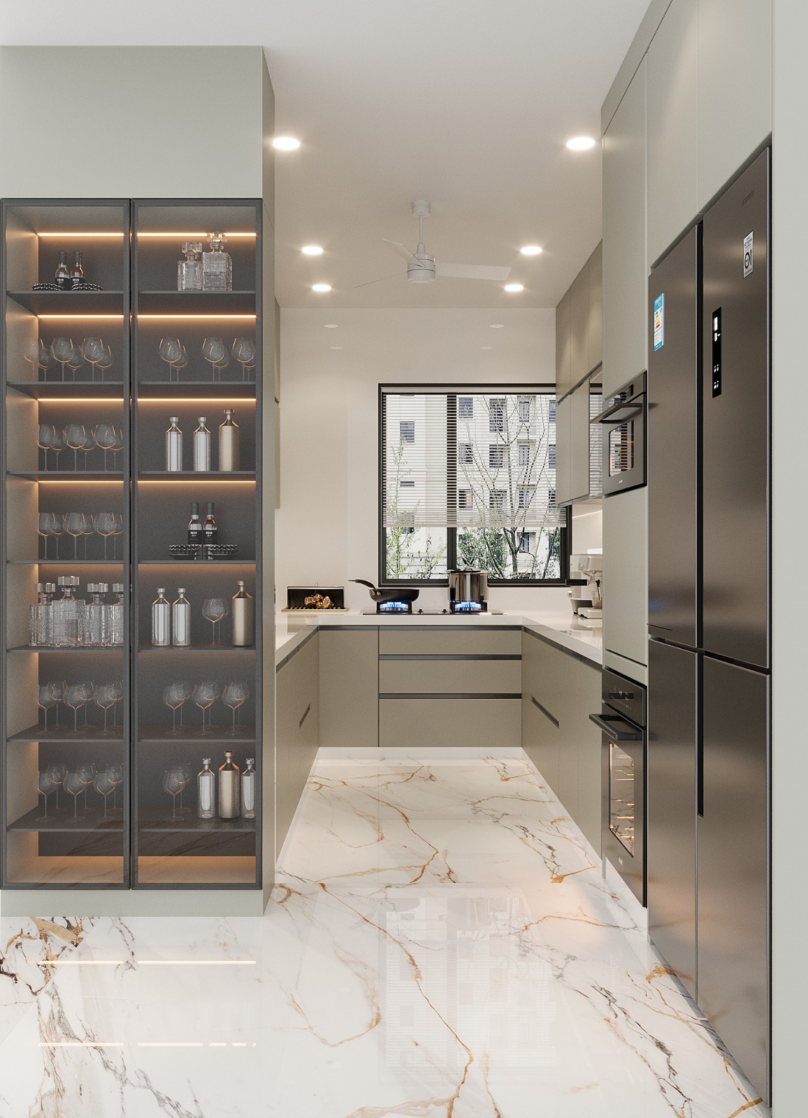 Kitchen, acharat-baug 4 Bedroom 1750 Sq.Ft. Apartment In Santacruz West Mumbai 9742385