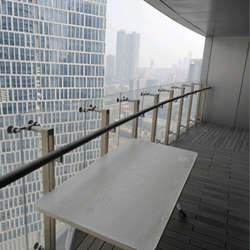 Balcony in 3 BHK Apartment at Lodha World Crest, Empire Mill – for Rent