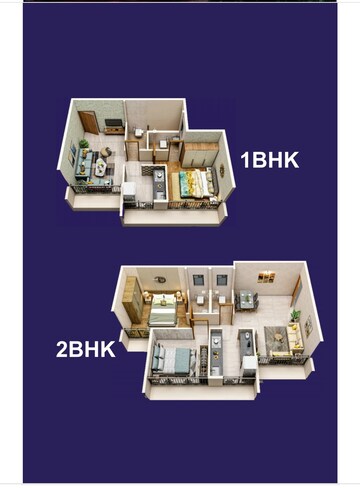 Floor Plan in 2 BHK Apartment at Taloja – for Sale