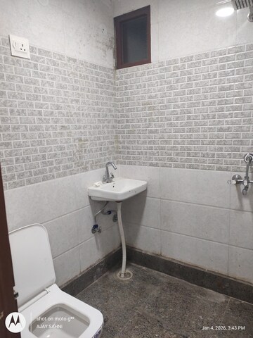 Bathroom in 1 BHK Builder Floor at Mehrauli – for Rent