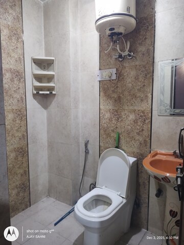 Bathroom in 2 BHK Builder Floor at Mehrauli – for Rent