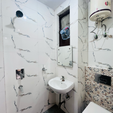 Bathroom in 3 BHK Builder Floor at Panchsheel Vihar – for Rent