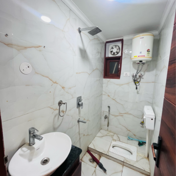 Bathroom in 3 BHK Builder Floor at Panchsheel Vihar – for Rent