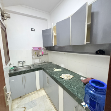 Kitchen in 1 BHK Builder Floor at Khirki Extension – for Rent