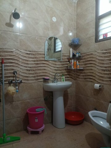 Bathroom in 2 BHK Builder Floor at Patel Nagar Society, Sector 15 – for Rent