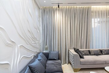 Living Room in 3 BHK Apartment at One Hiranandani Park, Ghodbunder Road – for Sale