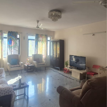 Living Room in 4 BHK Apartment at Koregaon Park – for Rent