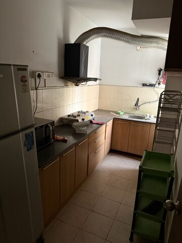 Kitchen in 3 BHK Apartment at Shrachi Greenwood Sonata, Rajarhat New Town – for Rent