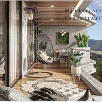 Staircase in 3 BHK Apartment at 4S The Aurrum, Sector 59 – for Sale