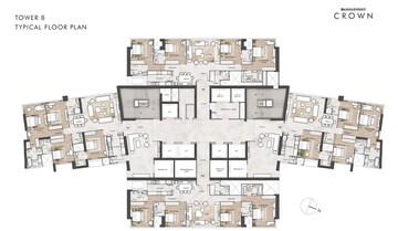 Floor Plan in 5 BHK Apartment at Rustomjee Crown, Prabhadevi – for Sale