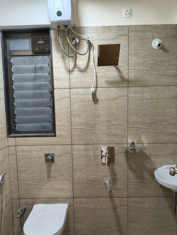 Bathroom in 1 BHK Apartment at Chandak 34 Park Estate, Goregaon West – for Rent
