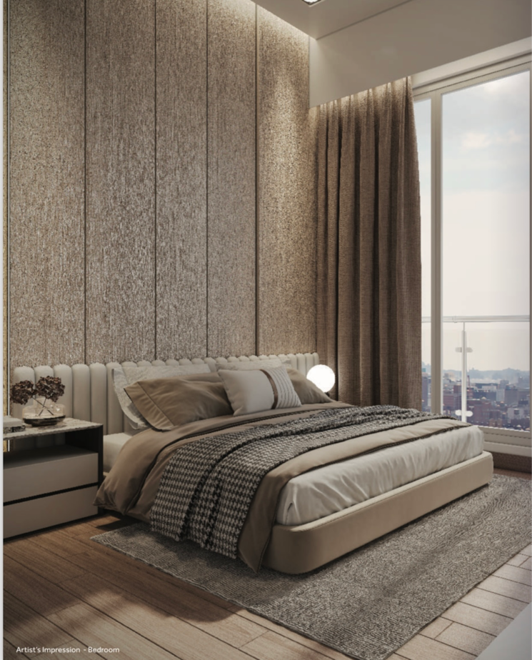 Bedroom, juhi-empressa 2 Bedroom 750 Sq.Ft. Apartment In Palm Beach Navi Mumbai 9749580