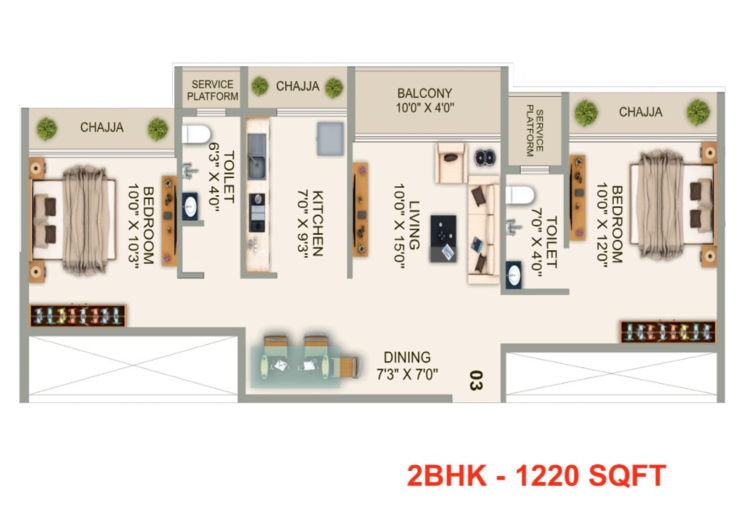 Floor Plan, ak-sapphire 2 Bedroom 1345 Sq.Ft. Apartment In Kharghar Sector 34c Navi Mumbai 9749599