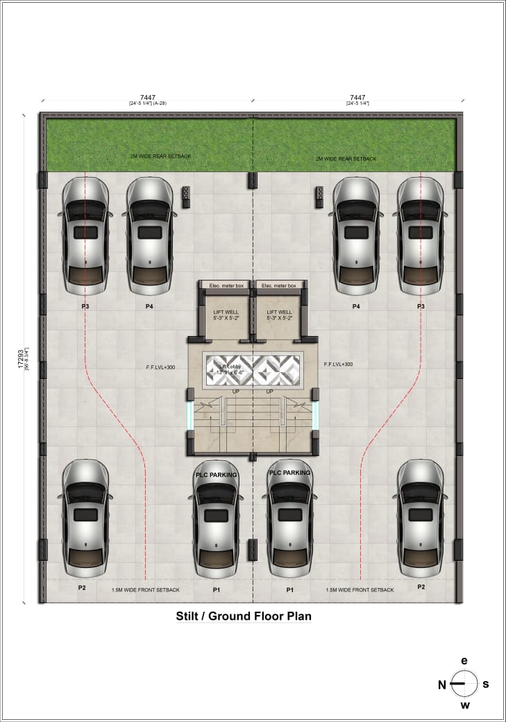Floor Plan in 3 BHK Builder Floor at Palda Dhaani – for Sale