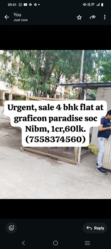 4 BHK Apartment – Exterior View View at Sunshree C2, Nibm - for Sale