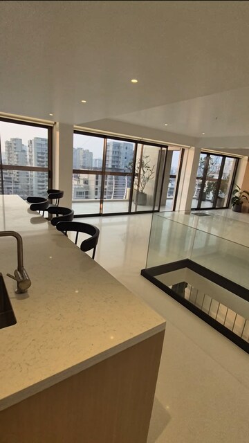 Living Room in 3.5 BHK Penthouse at Arth Crown Palace, Bandra West – for Rent