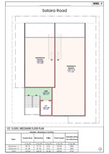 Floor Plan in  Office Space at Satara Road – for Sale