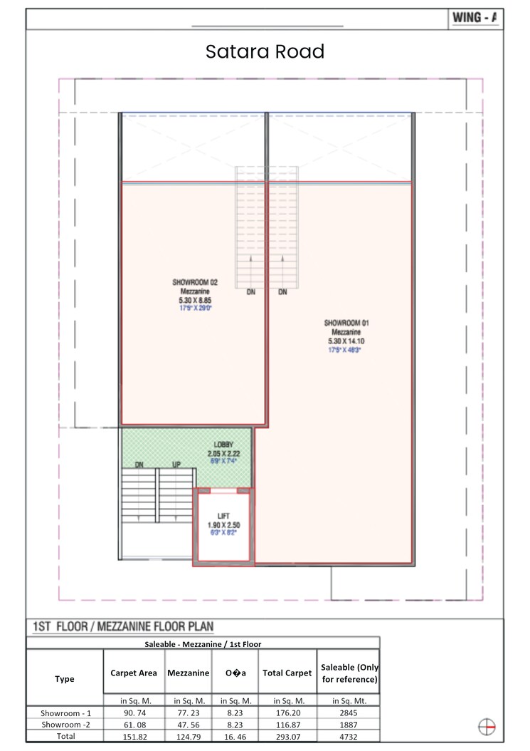 Floor Plan, satara road Commercial Office Space 968 Sq.Ft. In Satara Road Pune 9753471