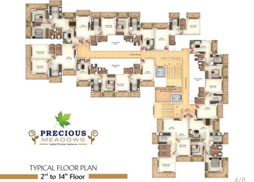 Floor Plan in 1 BHK Apartment at Precious Meadows, Mharal – for Sale
