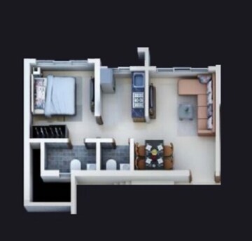 Floor Plan in 1 BHK Apartment at Dimple 19 North, Kandivali West – for Sale