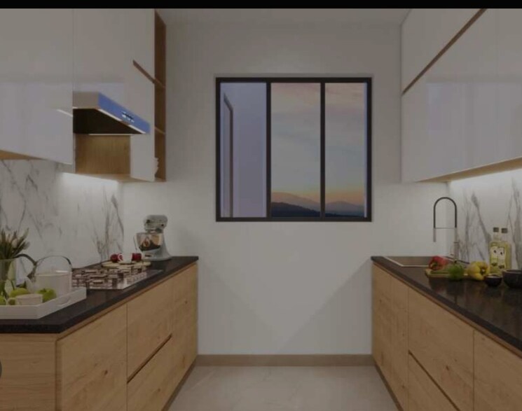Kitchen, ashar-axis 2 Bedroom 660 Sq.Ft. Apartment In Majiwada Thane 9758405