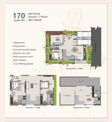 Floor Plan in 4 BHK Villa at Avenue Vilasa, Bowrampet – for Sale