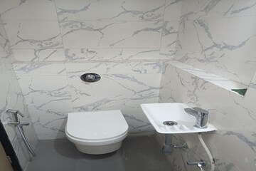 Bathroom in 1 BHK Apartment at Haware Intelligentia Sigma South, Vikhroli East – for Rent