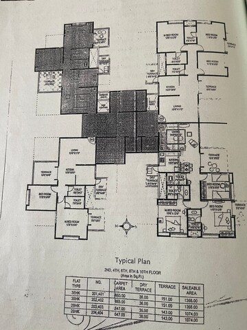 Floor Plan in 3 BHK Apartment at Swadesh Greenhills, Baner – for Sale