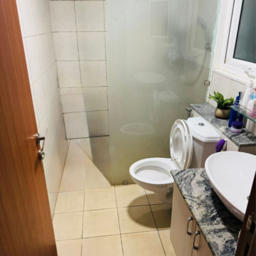 Bathroom in 3 BHK Apartment at Bhartiya Nikoo Homes Phase 2, Kannur – for Rent