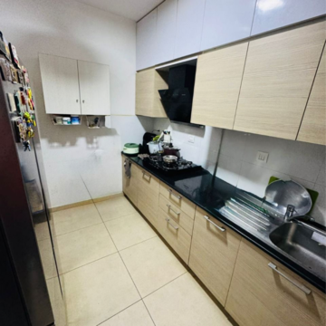 Kitchen in 3 BHK Apartment at Bhartiya Nikoo Homes Phase 2, Kannur – for Rent