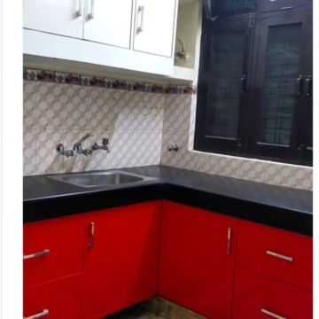 Kitchen in 2 BHK Builder Floor at RWA Residential Society Sector 46, Jharsa – for Rent