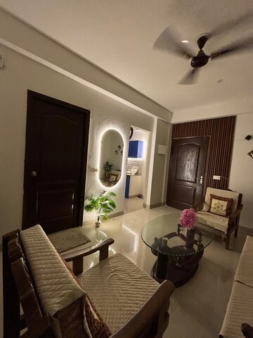 Living Room in 1 BHK Apartment at Wave Dream Homes, Wave City – for Rent
