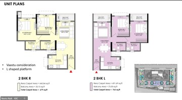 Floor Plan in 2 BHK Apartment at Mahalunge – for Sale
