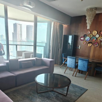 Living Room in 3 BHK Apartment at Omkar 1973, Century Bazar – for Rent