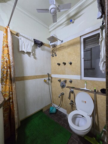 Bathroom in 3 BHK Apartment at Goregaon West View CHS, Goregaon West – for Rent