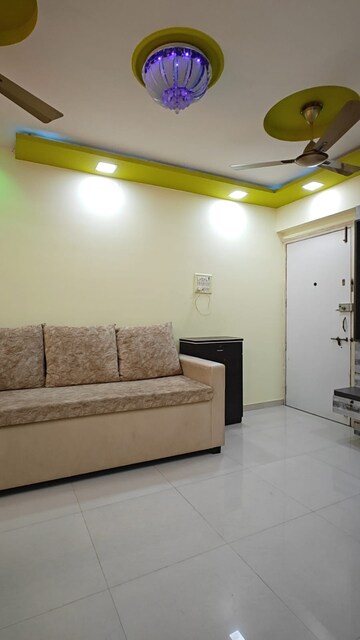 Living Room in 1 BHK Apartment at Mahadev Samarth Garden, Bhandup West – for Rent