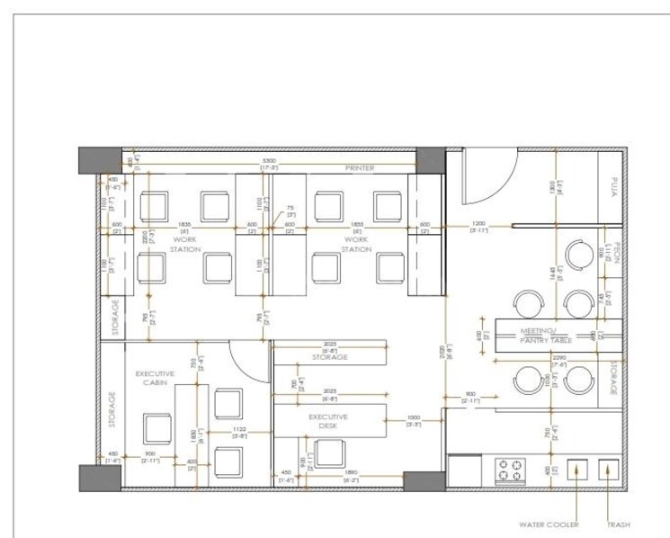 Floor Plan, acharya jagadish chandra bose road Commercial Office Space 926 Sq.Ft. In Acharya Jagadish Chandra Bose Road Kolkata 9766803