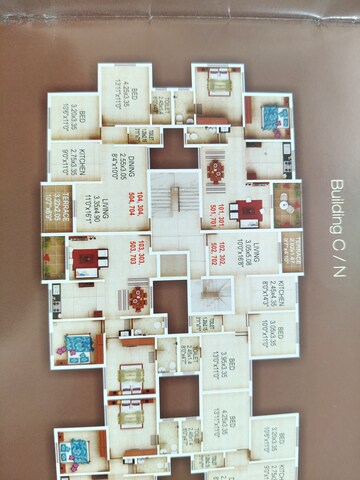 Floor Plan in 2 BHK Apartment at Disha Nagari – for Sale