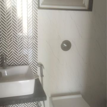Bathroom in 2.5 BHK Apartment at Austin Arena, Mumbai Bangalore Highway – for Rent