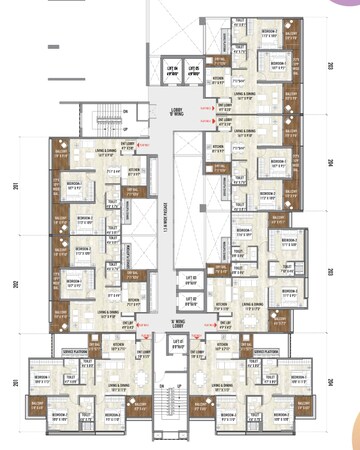 Floor Plan in 3 BHK Apartment at Rahul Aston, Hinjewadi – for Sale