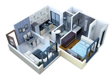 Floor Plan in 1 BHK Apartment at Growmore Emerald, Malad West – for Sale