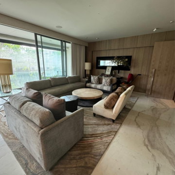 Living Room in 4 BHK Apartment at Raiaskaran Parthenon, Bhudargarh Colony – for Sale