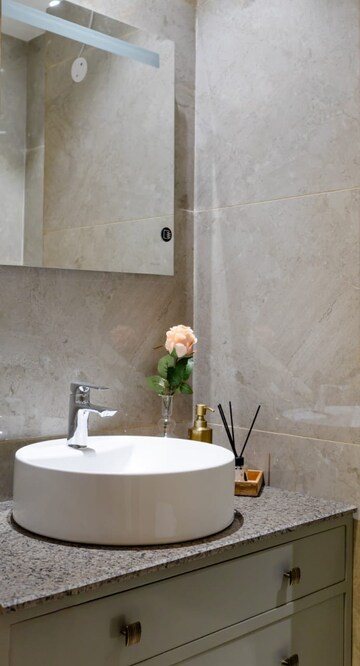 Bathroom in 3 BHK Builder Floor at HLP Palmillas, Vip Road – for Sale