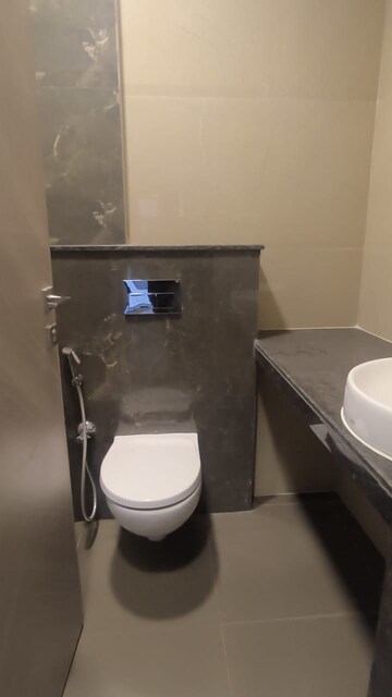 Bathroom in 1 BHK Apartment at Ajmera Boulevard, Malad West – for Rent