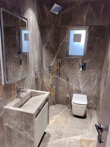 Bathroom in 3 BHK Apartment at Mangal Kunj, Khar West – for Rent