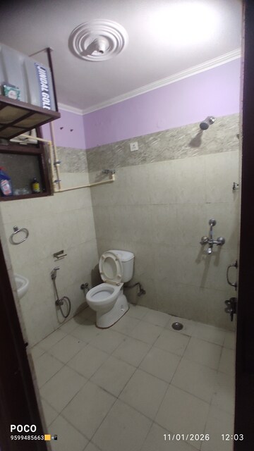 Bathroom in 2 BHK Builder Floor at Mehrauli – for Rent